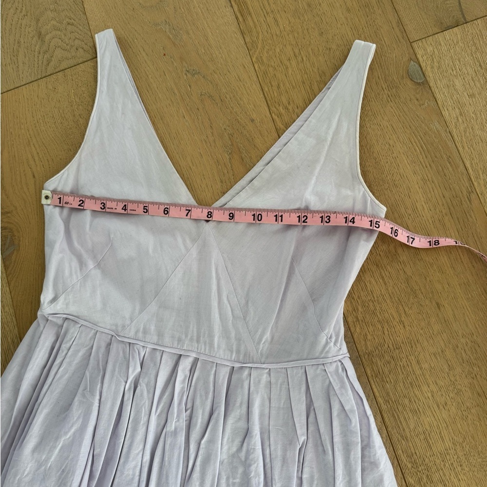 J. Crew Lavender V-Neck Cotton Dress Size 2 - Picture 6 of 7